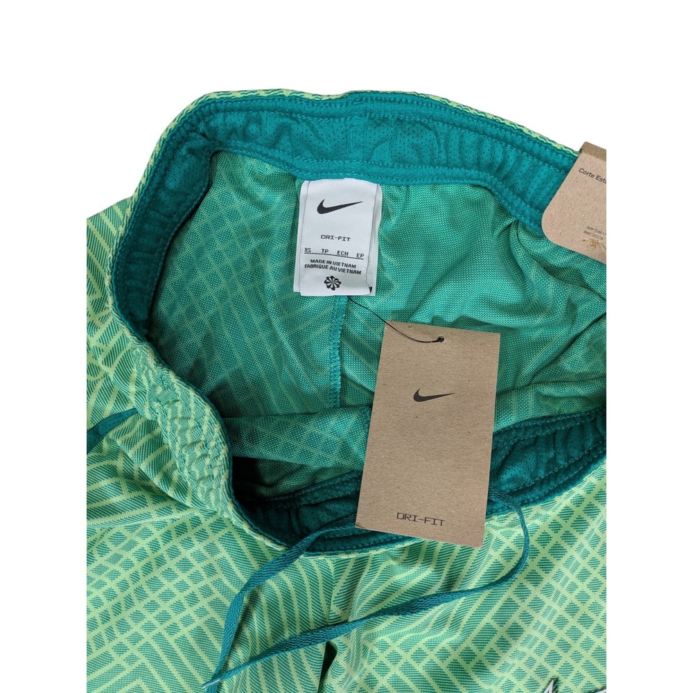 Nike Womens Dri-FIT Soccer Shorts Green Geometric Pattern DV2867-370 XS New - Picture 5 of 8